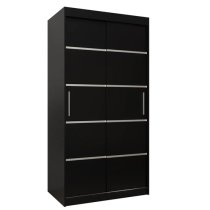 Vevey I Wooden Wardrobe 2 Sliding Doors 100cm In Black