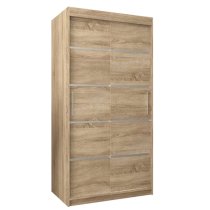 Vevey I Wooden Wardrobe 2 Sliding Doors 100cm In Sonoma Oak