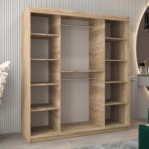 Vevey I Wooden Wardrobe 2 Sliding Doors 180cm In Sonoma Oak