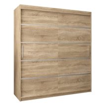 Vevey I Wooden Wardrobe 2 Sliding Doors 180cm In Sonoma Oak