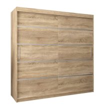 Vevey I Wooden Wardrobe 2 Sliding Doors 200cm In Sonoma Oak