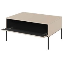 Trier Wooden Coffee Table With 1 Drawer In Beige