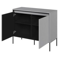 Trier Wooden Sideboard With 2 Doors In Matt Grey