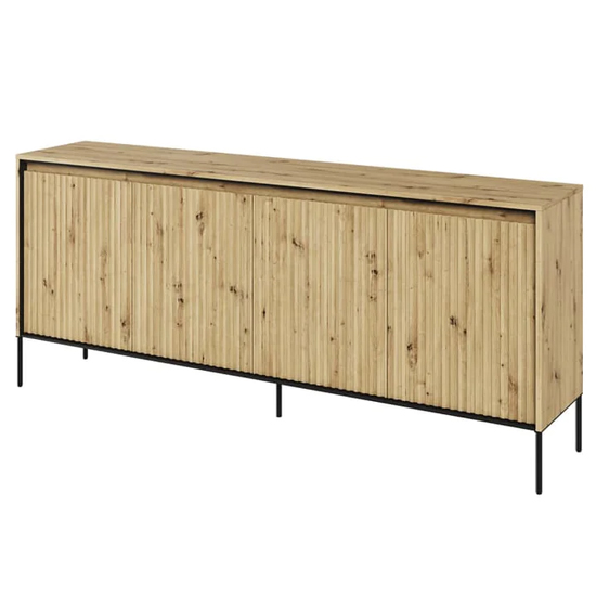 Trier Wooden Sideboard With 4 Doors In Artisan Oak