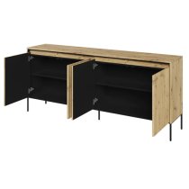 Trier Wooden Sideboard With 4 Doors In Artisan Oak