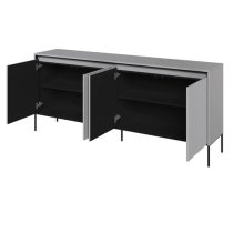 Trier Wooden Sideboard With 4 Doors In Matt Grey