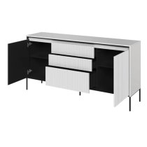 Trier Wooden Sideboard With 2 Doors 3 Drawers In Matt White