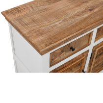 Accra Solid Mango Wood Sideboard With 3 Doors 3 Drawers In Oak