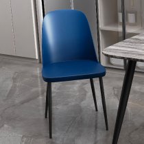 Arta Duo Blue Plastic Seat Dining Chairs In Pair