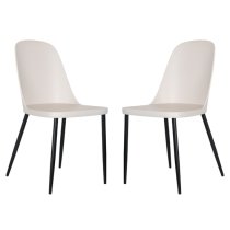 Arta Duo Calico Plastic Seat Dining Chairs In Pair