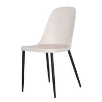 Arta Duo Calico Plastic Seat Dining Chairs In Pair