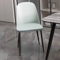 Arta Duo Light Grey Plastic Seat Dining Chairs In Pair