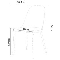 Arta Duo Light Grey Plastic Seat Dining Chairs In Pair