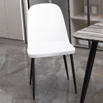 Arta Duo White Plastic Seat Dining Chairs In Pair