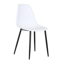 Arta Square White Wooden Dining Table 2 Duo Plastic White Chairs