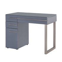 Carter High Gloss Dressing Table With Mirror In Grey