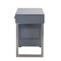 Carter High Gloss Dressing Table With Mirror In Grey