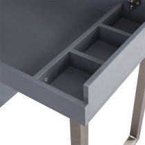 Carter High Gloss Dressing Table With Mirror In Grey