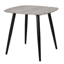 Arta Square Grey Wooden Dining Table 2 Dark Grey Diamond Chairs