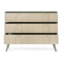 Fargo Wooden Chest Of 3 Drawers In Green