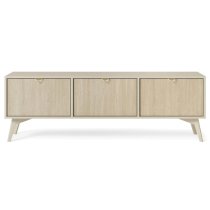 Fargo Wooden TV Stand With 3 Flap Doors In Beige