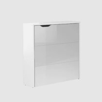 Cairo Convertible High Gloss Computer Desk Right In White