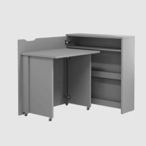 Cairo Convertible Wooden Computer Desk Left In Grey