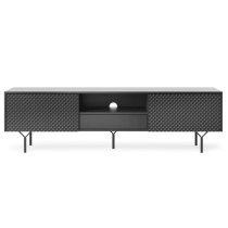 Reno Wooden TV Stand With 2 Flap Doors In Graphite