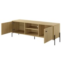 Salta Wooden TV Stand With 2 Doors In Salta Oak