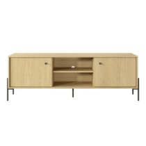 Salta Wooden TV Stand With 2 Doors In Salta Oak