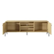 Salta Wooden TV Stand With 2 Doors In Salta Oak