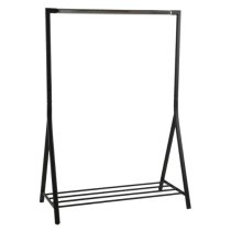 Beryl Metal Clothes Rack In Black And Chrome