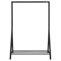 Beryl Metal Clothes Rack In Black And Chrome