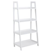 Winooski Wooden Bookcase With 4 Shelves In White