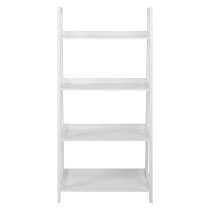 Winooski Wooden Bookcase With 4 Shelves In White