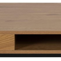 Wilf Melamine Coffee Table With Metal Frame In Wild Oak