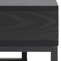 Wilf Melamine Coffee Table Square With Metal Frame In Ash Black