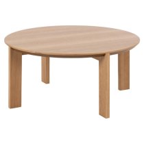 Maxims Wooden Coffee Table Round In Matt Oak