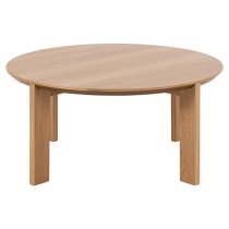 Maxims Wooden Coffee Table Round In Matt Oak