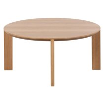 Maxims Wooden Coffee Table Round In Matt Oak