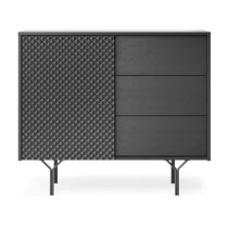 Reno Wooden Sideboard Small With 1 Door 3 Drawers In Graphite