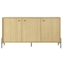 Salta Wooden Sideboard With 3 Doors In Scandi Oak