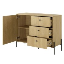 Salta Wooden Sideboard With 1 Door 3 Drawers In Scandi Oak