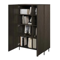 Prato Wooden Highboard With 2 Doors In Portland Ash