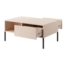 Davis Wooden Coffee Table With 2 Drawers In Beige