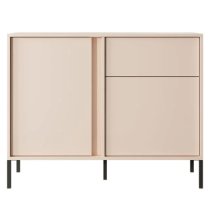 Davis Wooden Sideboard 2 Doors 1 Drawer In Beige With LED