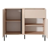 Davis Wooden Sideboard 2 Doors 1 Drawer In Beige With LED