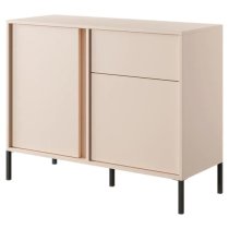 Davis Wooden Sideboard 2 Doors 1 Drawer In Beige With LED