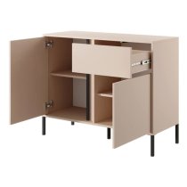 Davis Wooden Sideboard 2 Doors 1 Drawer In Beige With LED