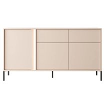 Davis Wooden Sideboard 3 Doors 2 Drawers In Beige With LED